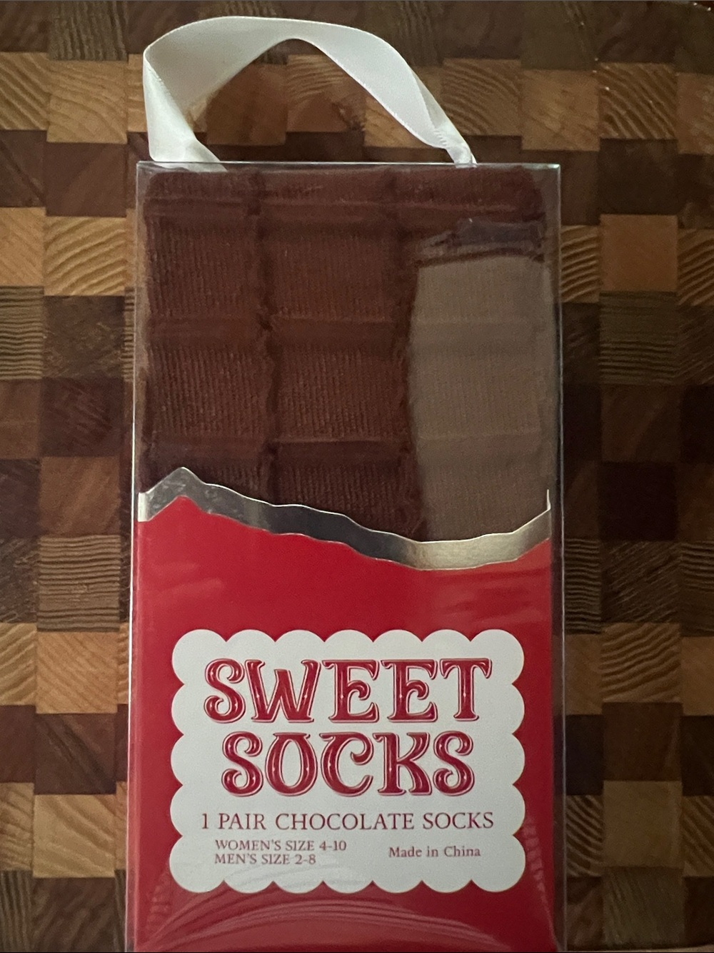 Gift box Chocolate Brown Socks - 1 Pair